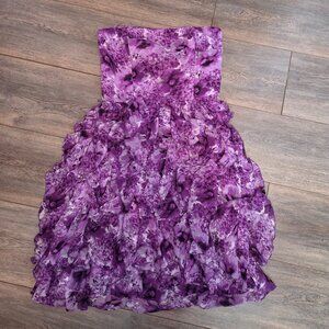 White house Black market purple layered dress